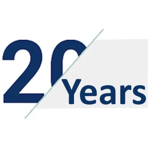 20 Years warranty 